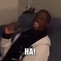 Man laughing with phone got heem