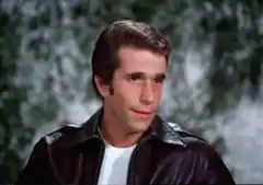 Henry Winkler as Fonzie nodding