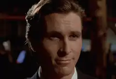 Christian Bale smirking