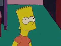 Bart Simpson throws away cake