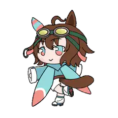 Chibi horse girl with goggles