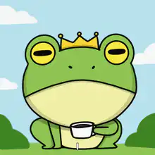 Good Morning Frog with Crown