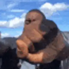 Man flexing and yelling excitedly