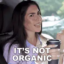 Woman in car says it's not organic