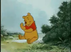 Winnie the Pooh winking and zooming in