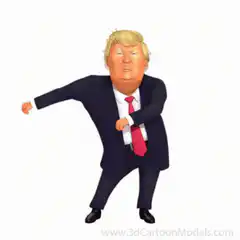 Donald Trump 3D cartoon dance