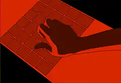 Hand holding various objects in different colors