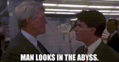 Man Looks in the Abyss