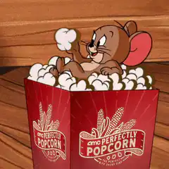 Jerry Mouse Eating Popcorn