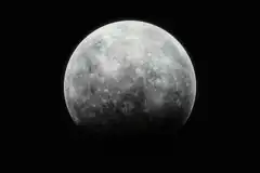 Close-up of the Moon in Space