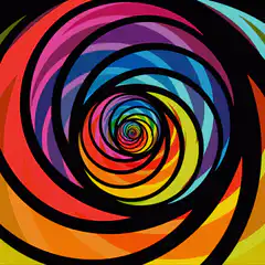 Colorful hypnotic spiral animation