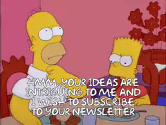 Homer Simpson subscribes to newsletter