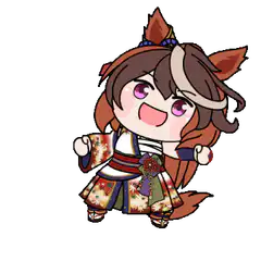 Chibi horse girl dancing
