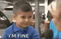 I'm Fine Boy Covering Face
