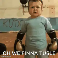 Baby boxer ready to fight
