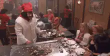 Chef slams metal bowl on head