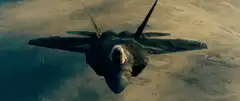 F-22 Raptor deploying flares