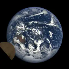 Moon transiting Earth