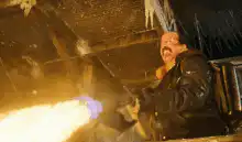 Donald Pleasence screaming in the snow