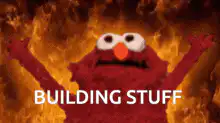 Elmo Building Stuff