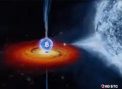 Bitcoin Coin in Space with Accretion Disk