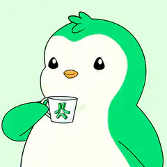 Green penguin drinking from Angry Birds cup