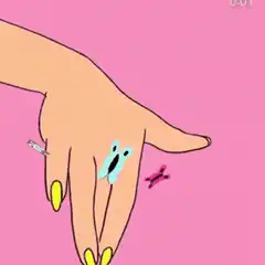 butterflies on hand