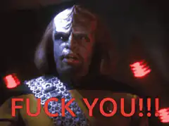 Klingon says fuck you