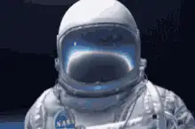 Astronaut dancing in space