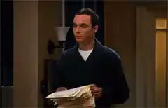 Sheldon throws papers in anger