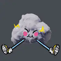 angry cloud with lightning bolts