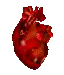 Pixel art beating heart