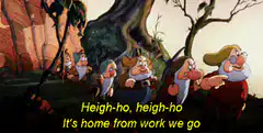 Seven Dwarfs singing Heigh-Ho
