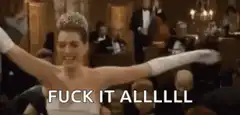 Bridget Jones throws hands up