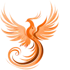 Orange Phoenix Illustration