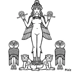 Goddess Athena and spotted human