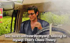 Jeff Winger talking to himself Chaos Theory