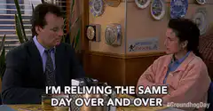 Bill Murray reliving the same day