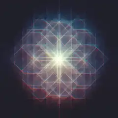 Glowing geometric mandala