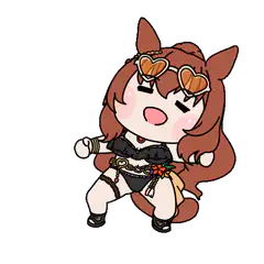 Chibi horse girl dancing