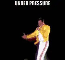 David Bowie and Freddie Mercury Under Pressure