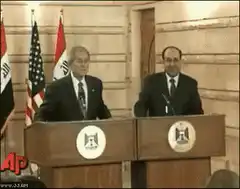 George W Bush shoe throwing