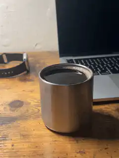 steam rising from hot coffee