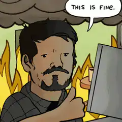 This is Fine dog in burning room