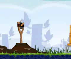 Angry Bird slingshot launch