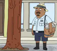 Mailman hugs tree and gets peed on