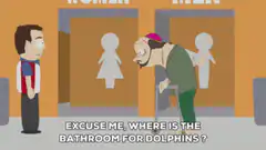 Where is the bathroom for dolphins