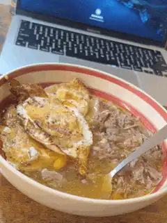 Fried eggs on ramen