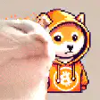 pixel dog bitcoin hoodie
