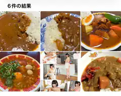 6 curry dishes and a girl collage